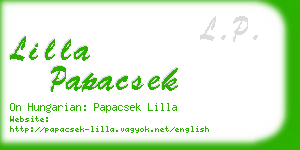 lilla papacsek business card